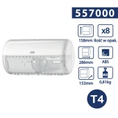 Tork T4 dozownik papieru toalet.w rolce konw.Biały-25611