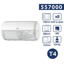 Tork T4 dozownik papieru toalet.w rolce konw.Biały-25611