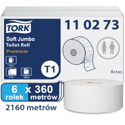 Tork Jumbo T1 papier miękki  toaletowy 360 m Biały-24986