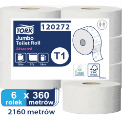 Tork Jumbo T1 papier toaletowy 360 m Biały-25045