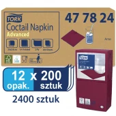 Tork bordowa serwetka koktajlowa 24x24 200szt-22814