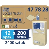 Tork piaskowa serwetka koktajlowa 24x24 200szt-22818