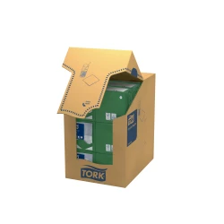 Tork ciemno zielona serwetka koktajl 24x24 300szt-25442