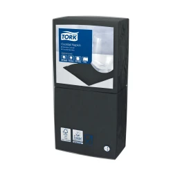 Tork czarna serwetka koktajlowa 24x24 200szt-25446