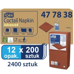 Tork terracotta serwetka koktajlowa 24x24 200szt-22821