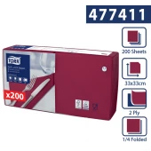 Tork bordowa miękka serwetka lunchowa 33x33 150szt-22808