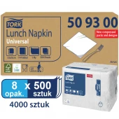 Tork biała serwetka lunchowa, składane w 1/4-25491