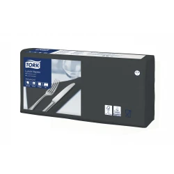 Tork czarna serwetka lunchowa 33x33 200szt-25398