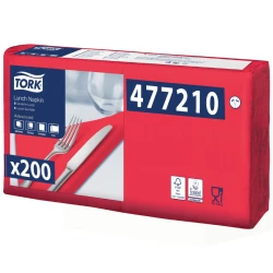 Tork czerwona serwetka lunchowa 33x33 200szt-16402