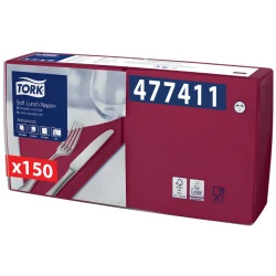 Tork bordowa miękka serwetka lunchowa 33x33 150szt-25418