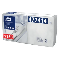 Tork biała miękka serwetka lunchowa 33x33 150 szt-20786