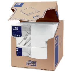 Tork biała miękka serwetka lunchowa 33x33 150 szt-25421