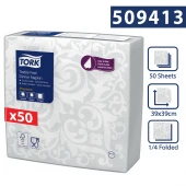 Tork biała serwetka obiadowa Premium-24528