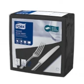 Tork Textured czarna serwetka obiadowa 39x39 50szt-26904
