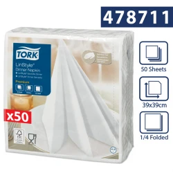 Tork Linstyle® biała serwetka obiadowa, składane-24584