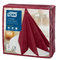 Tork Linstyle® bordowa serwetka obiadowa 39x39-25478