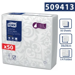 Tork biała serwetka obiadowa Premium-24528