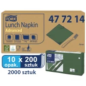 Tork ciemno zielona serwetka lunchowa 33x33 200szt-25411