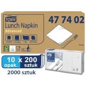 Tork biała serwetka lunchowa, składane w 1/8 33x33
