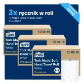 Multipack 3x 120016 Tork Matic H1 Ręcznik ekstra miękki 120 m