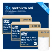 Multipack 3x 290016 Tork Matic H1 Ręcznik ekstra miękki w roli 100m