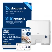 Starter Pack H2: Ręcznik 100297 + Dozownik Xpress 552100