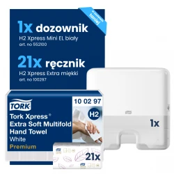 Starter Pack H2: Ręcznik 100297 + Dozownik Xpress 552100