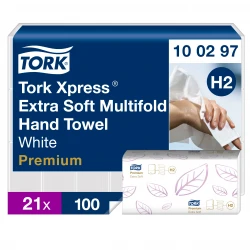 Multipack 6x 100297 Tork Xpress H2 Ręcznik ekstra miękki w składce