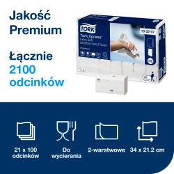 Multipack 6x 100297 Tork Xpress H2 Ręcznik ekstra miękki w składce