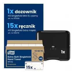 Starter Pack H3: Ręcznik 100278 + Dozownik Mini 553108
