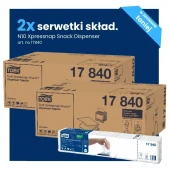 Multipack 2x karton 17840 Tork Xpressnap Snack N10 serwetki białe