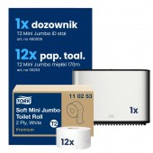 Starter Pack T2: Papier toal. 110253 + Dozownik Mini Jumbo 460006