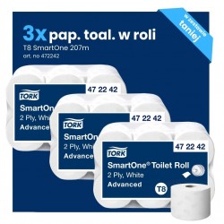 Multipack 3x 472242 Tork SmartOne T8 papier toal. 207 m