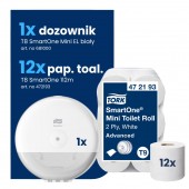 Starter Pack T9: Papier toal. 472193 + Dozownik SmartOne Mini 681000