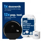 Starter Pack T9: Papier toal. 472193 + Dozownik SmartOne Mini 681008