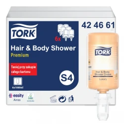 Tork S4 luksusowe żel pod prysznic do włosów i ciała 6 x 1l