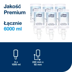 Tork S4 mydło w pianie delikatne Jasno żółty-25532