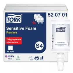 Tork S4 łagodne mydło w pianie do skóry wrażliwej bezzapachowe 6 x 1l