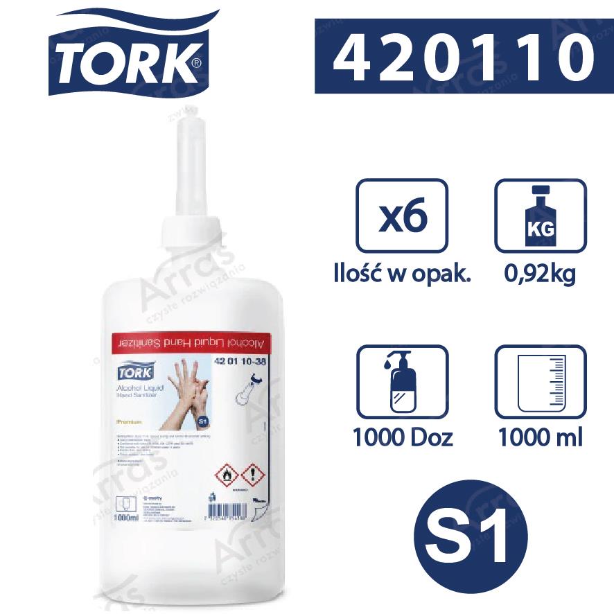 Tork 420110 S1 Plyn Do Dezynfekcji Rak 1000ml