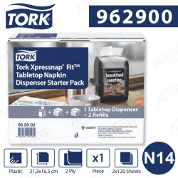 Tork Xpressnap Fit N14 dozownik+serwetki białe-23291