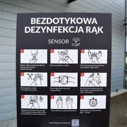 Stojak dezynfekcyjny z dozownikiem sensor Biały-23356