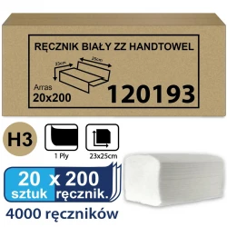 Tork H3 ręcznik biały ZZ Handtowel 1w-25038