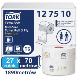 Tork Mid-size T6 papier toalet. ekstra miękki  3-w-25067