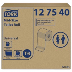 127540 Tork Mid-size T6 papier toalet. Universal 1w-25072