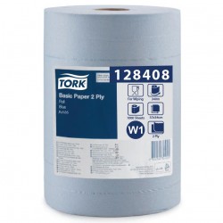 128408 Tork czyściwo papierowe 2w 340m 34cm Niebieski  W1-25080