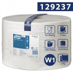 129237 Tork czyściwo papierowe 2w 510m 23,5cm Biały W1-25086