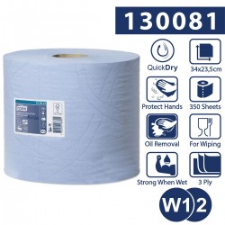 130081 Tork czyściwo papierowe 3w 119m 23,5cm Blue W1/W2-25125