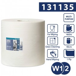 Tork czyściwo papierowe 1w 460m 24,5cm Białe W1/W2-25129