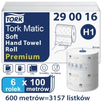 Tork Matic® H1 ręcznik ekstra miękki w roli 100 m-25255 Tork Matic® H1 ręcznik ekstra miękki w roli 100 m-25255