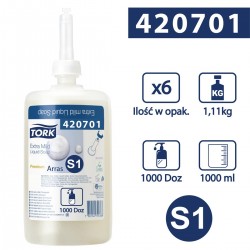420701 Tork S1 mydło w płynie ekstra delikatne 1000 ml-25305
